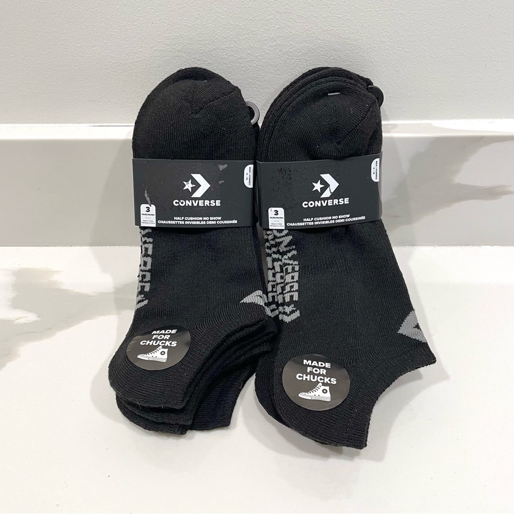 NEW Converse Half Cushion No Show Socks